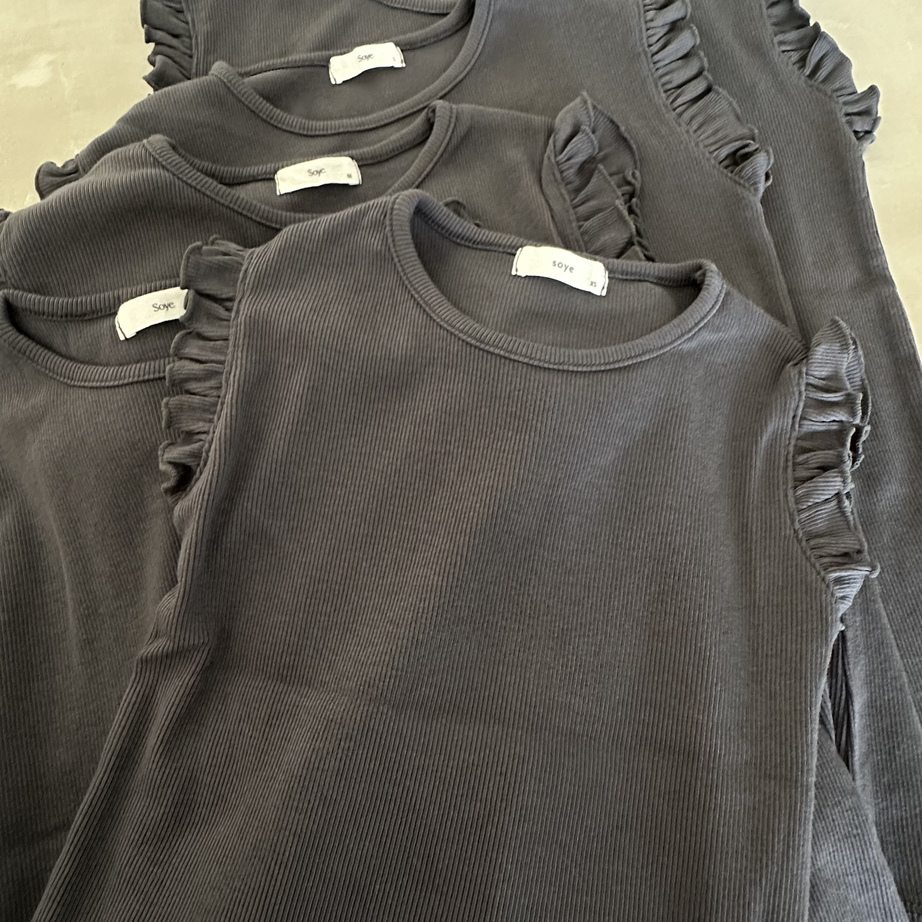 纯色菲边坎袖（不支持退货）