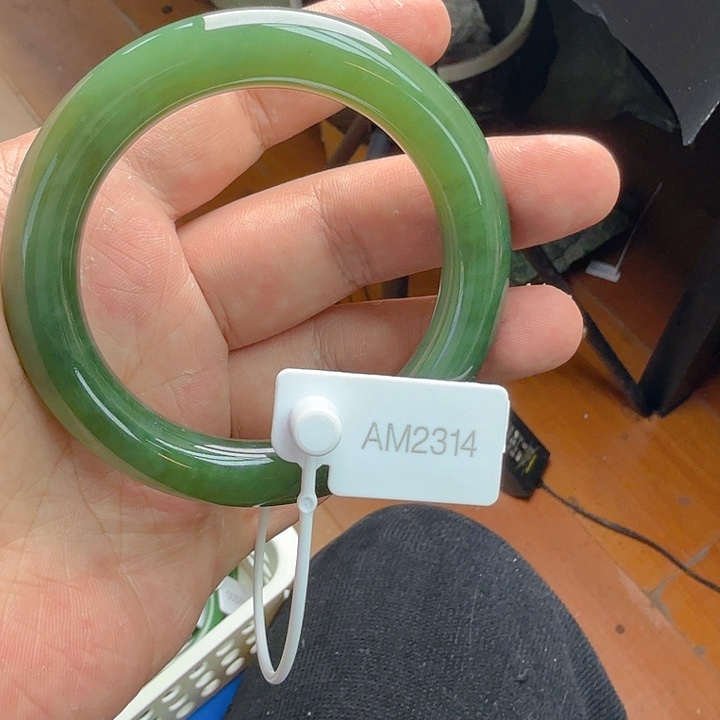 和田玉（碧玉）手镯未镶嵌57