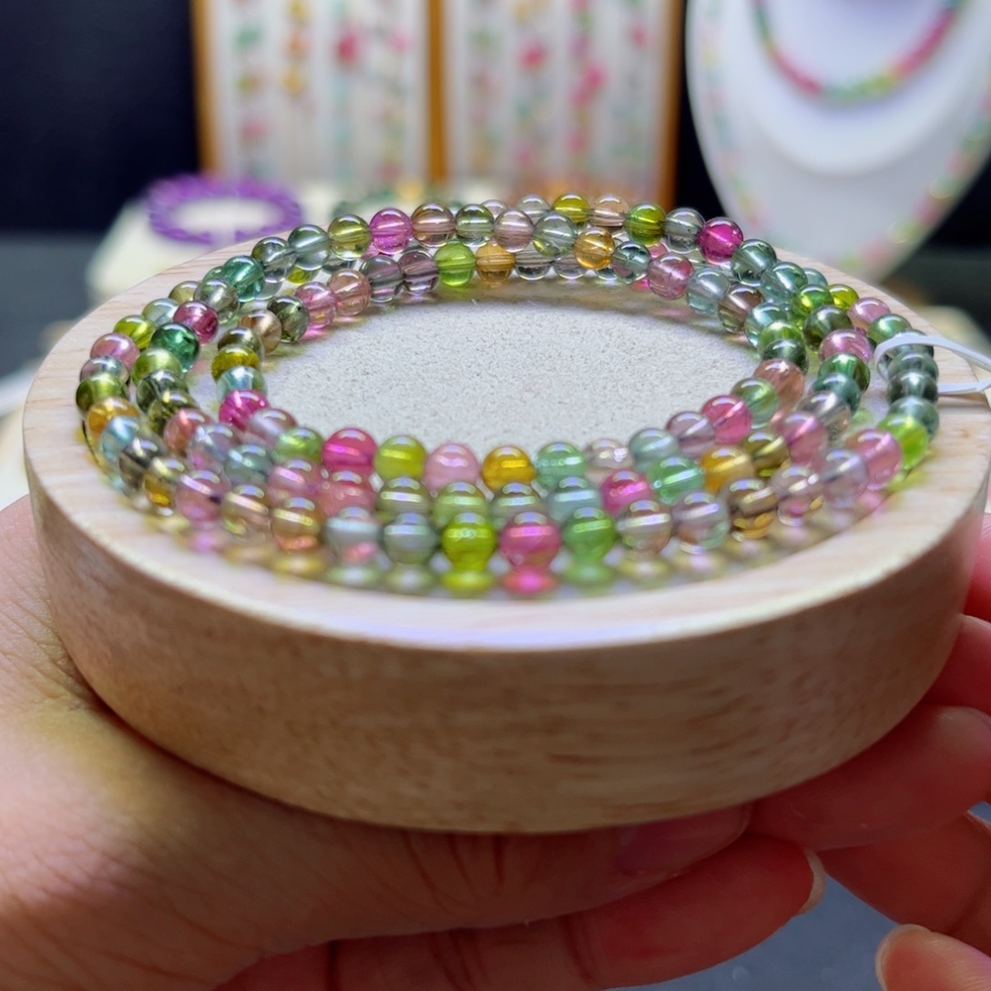 未镶嵌手链碧玺糖果4.9mm