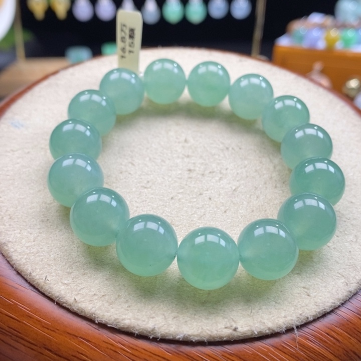 翡翠吊坠(不含链)未镶嵌翡翠冰甜绿手串