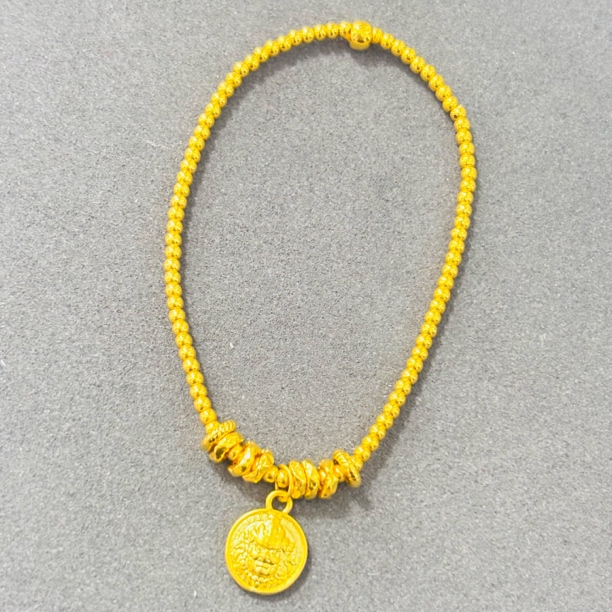 足金999投资金攒黄金黄财神精品黄财神小金珠简约百搭