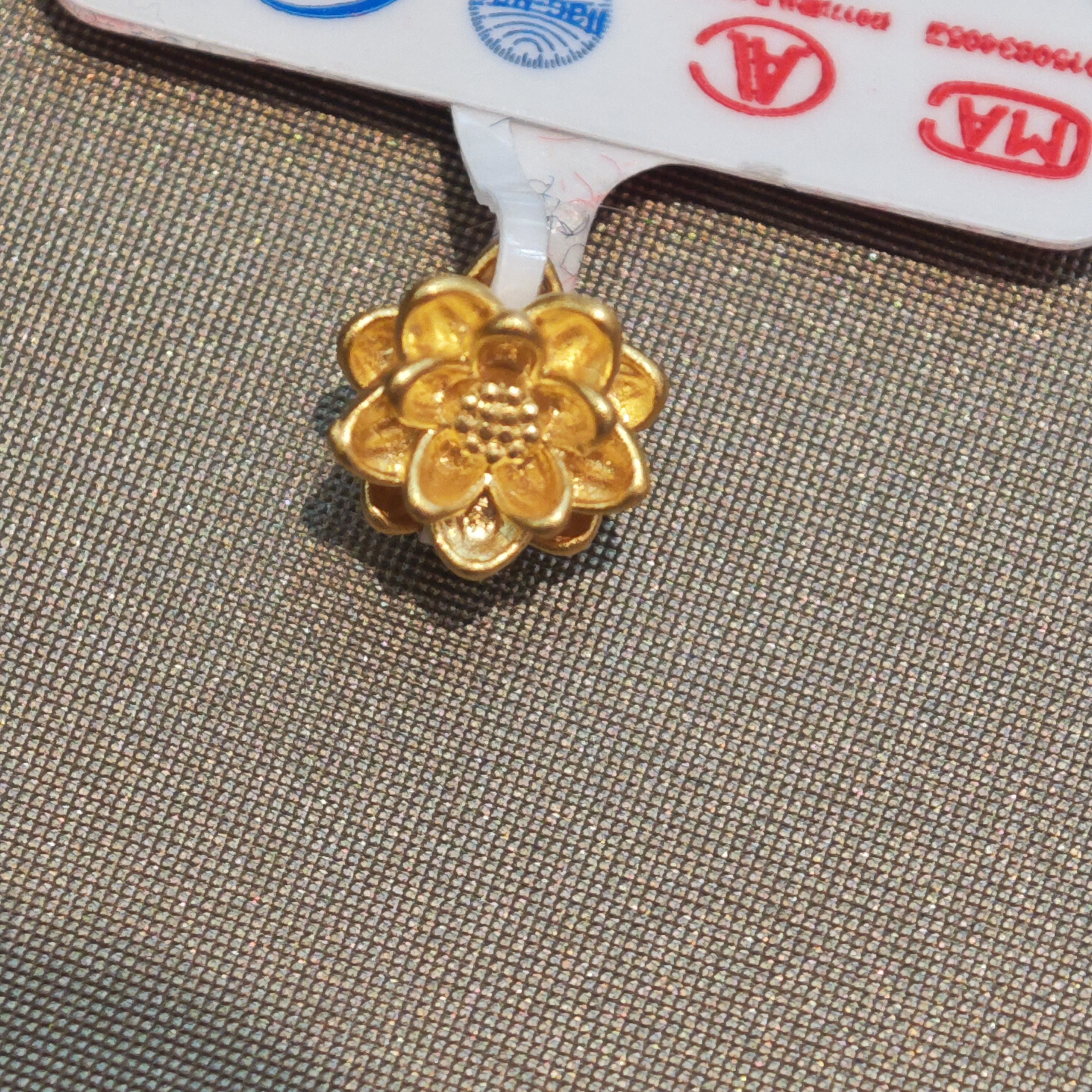 鳳凰金行 足金配件 莲花配件