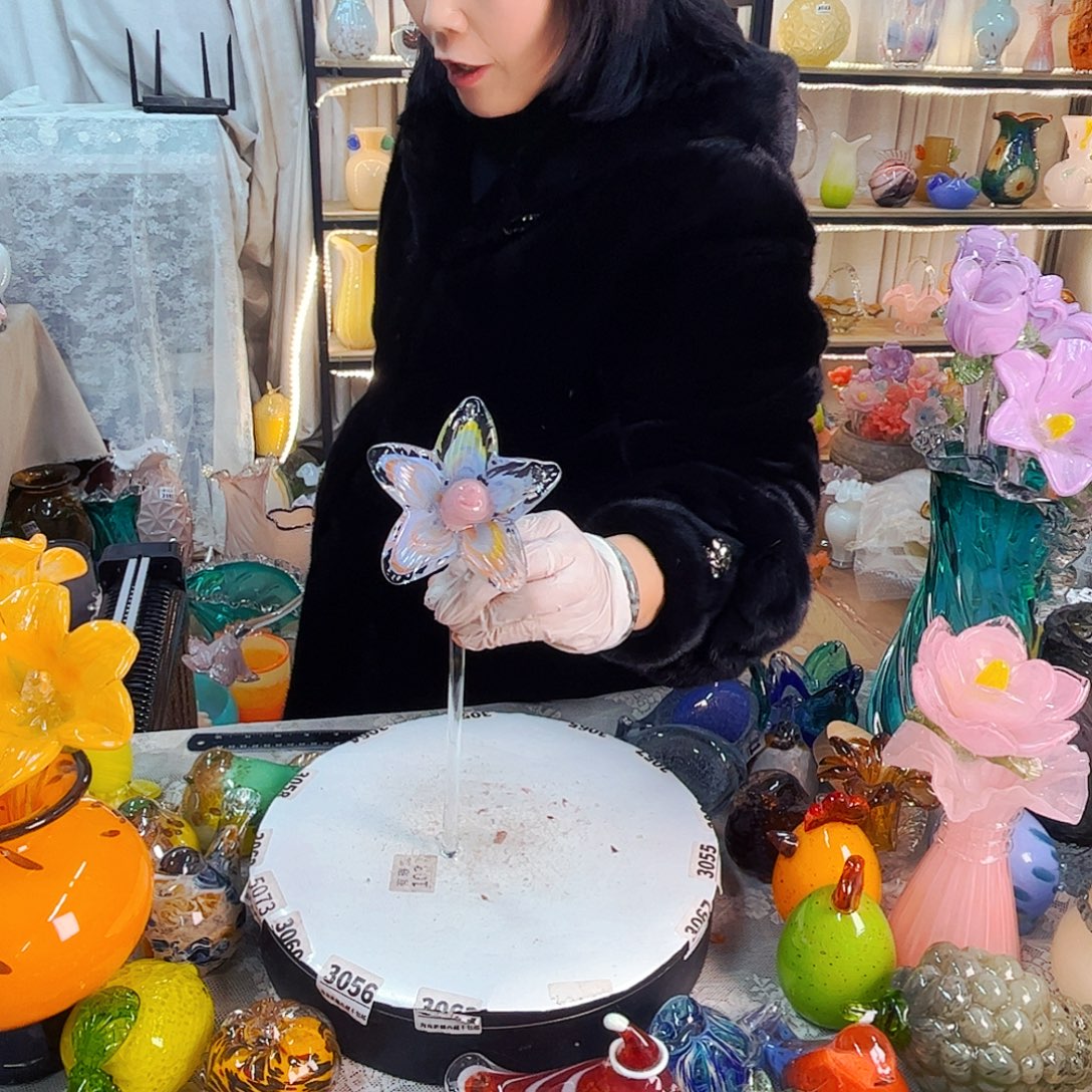 小花花家悦美居琉璃摆件