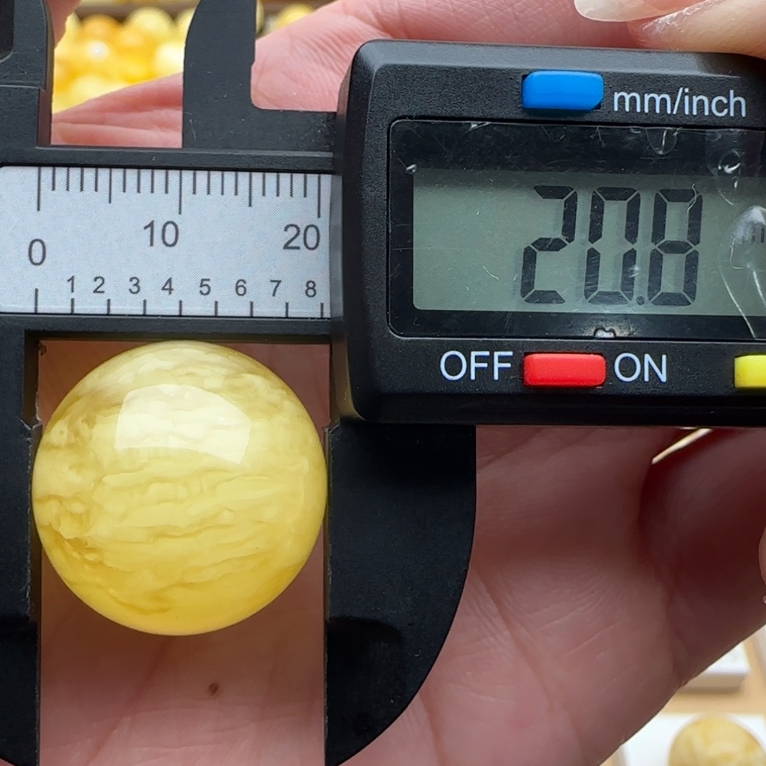 蜜蜡未镶嵌裸石虎皮千层妖花珠子
