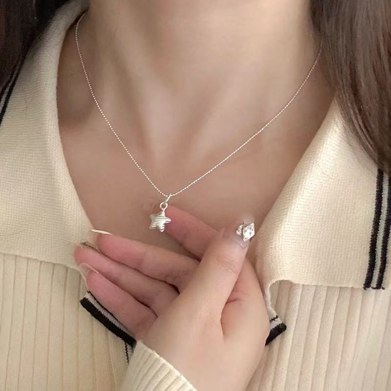 925银银制品 6870星星项链