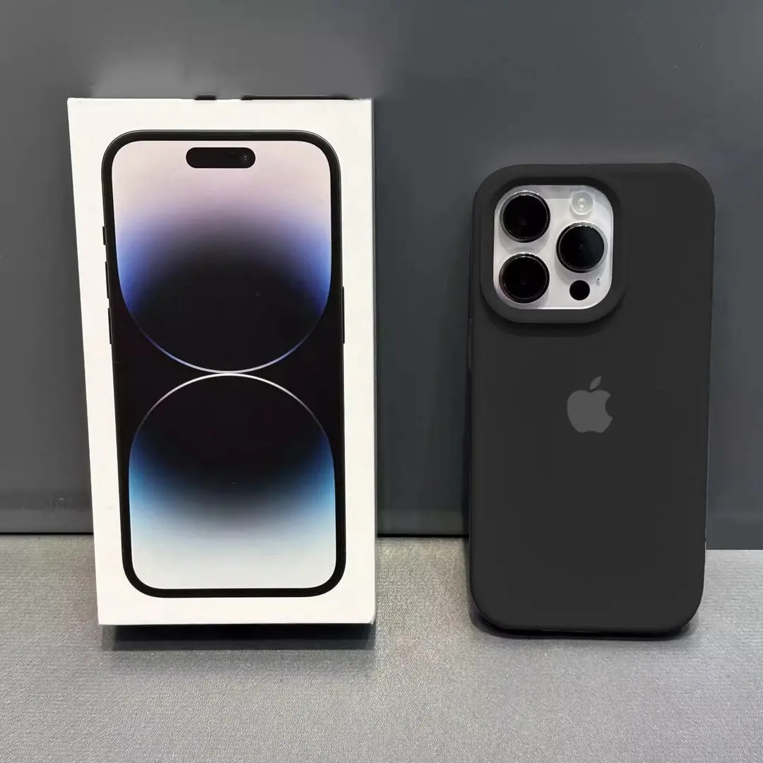 经典黑iPhone16promaxtpu硅胶手机壳适用苹果14软壳全包1312简约