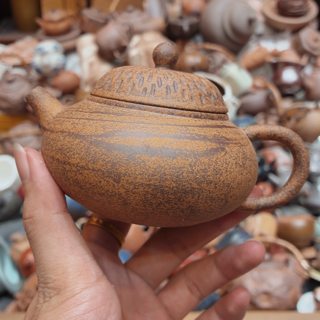 柴烧老岩泥高温茶器皿