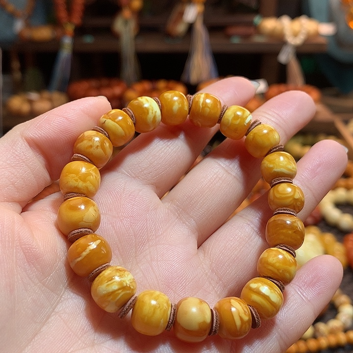 蜜蜡未镶嵌手串天然蜜蜡手串