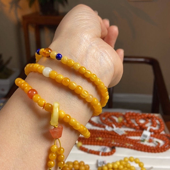 琥珀手链未镶嵌蜜蜡手串5