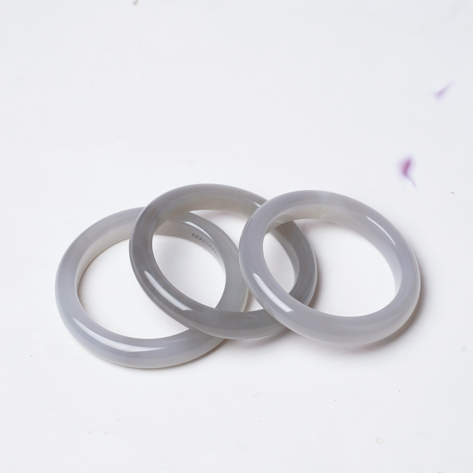 【矿姐珠宝】A0006天然和田玉冰烟紫手镯意境多样性发货一50-62