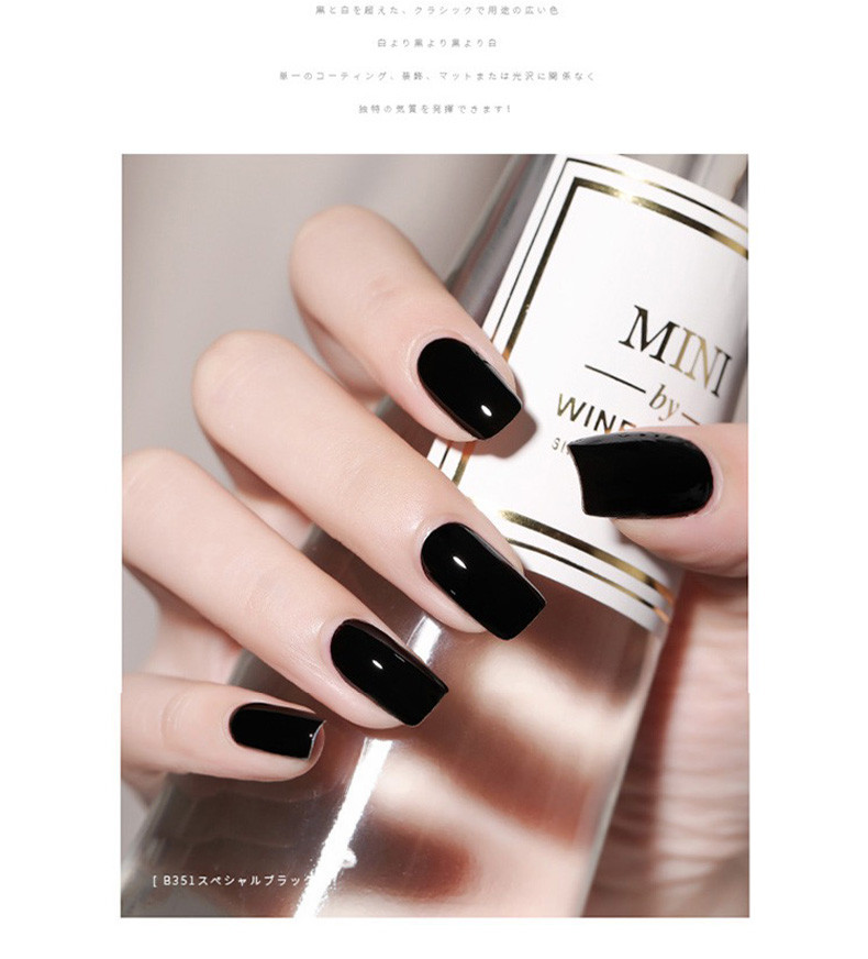 美甲网红推荐白色流行3色小套装甲油胶夏天光疗胶流行色黑色