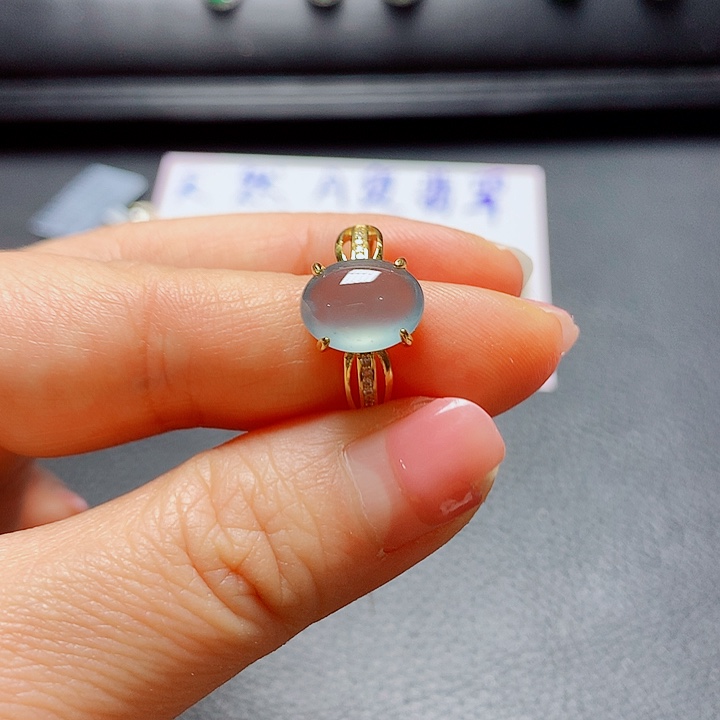 银S925镶嵌戒指翡翠