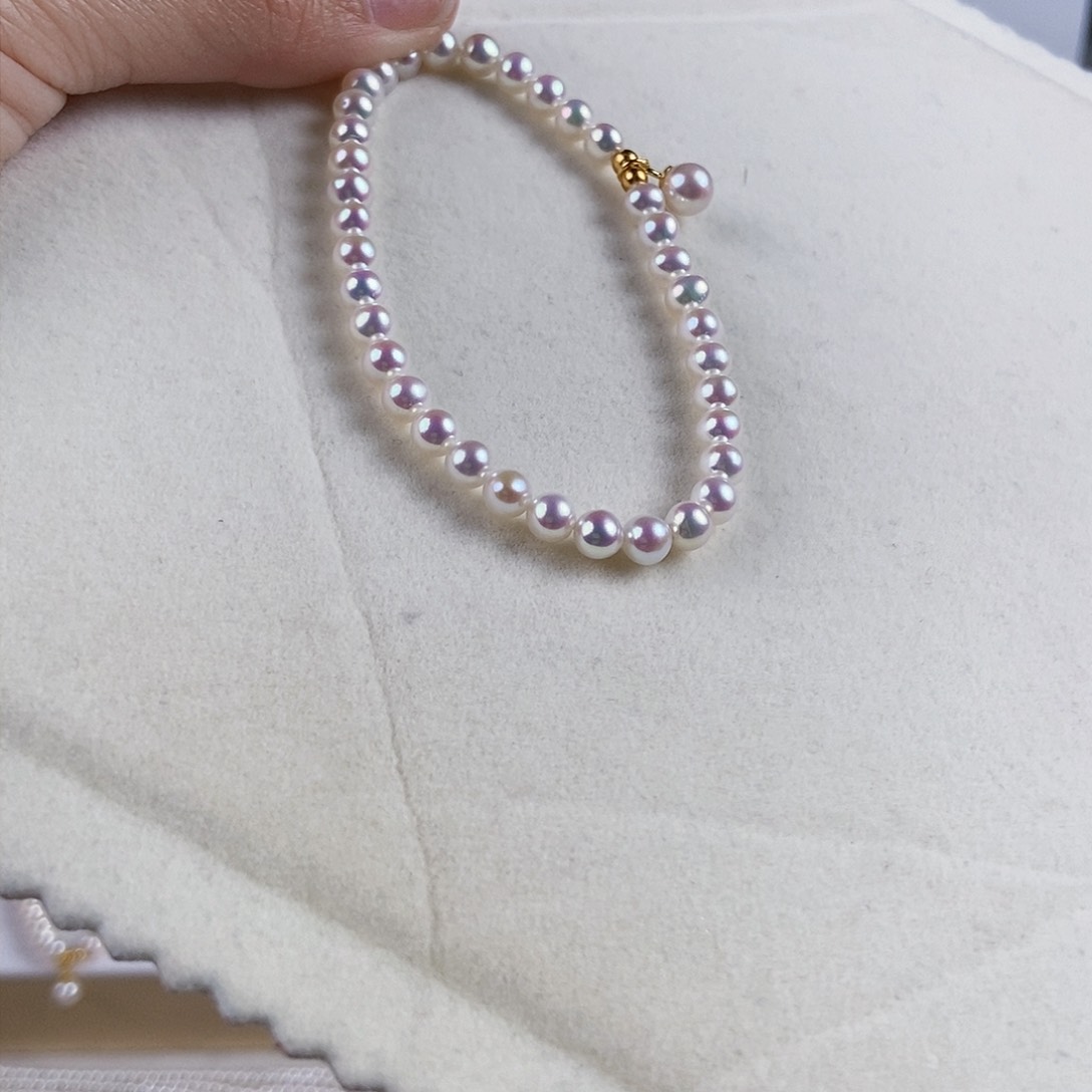 淡水珍珠手绳银S925镶嵌