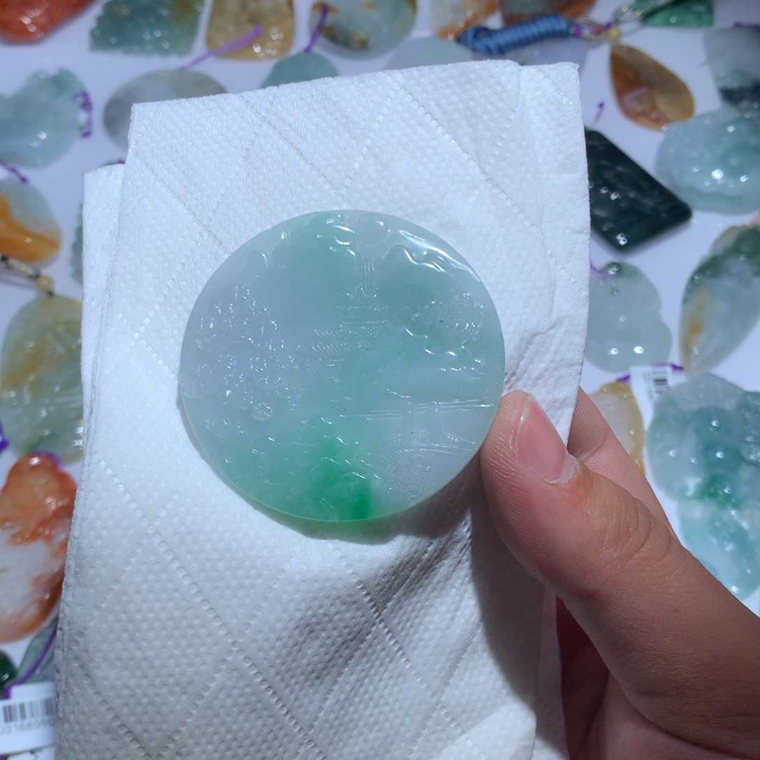 翡翠项链未镶嵌天然