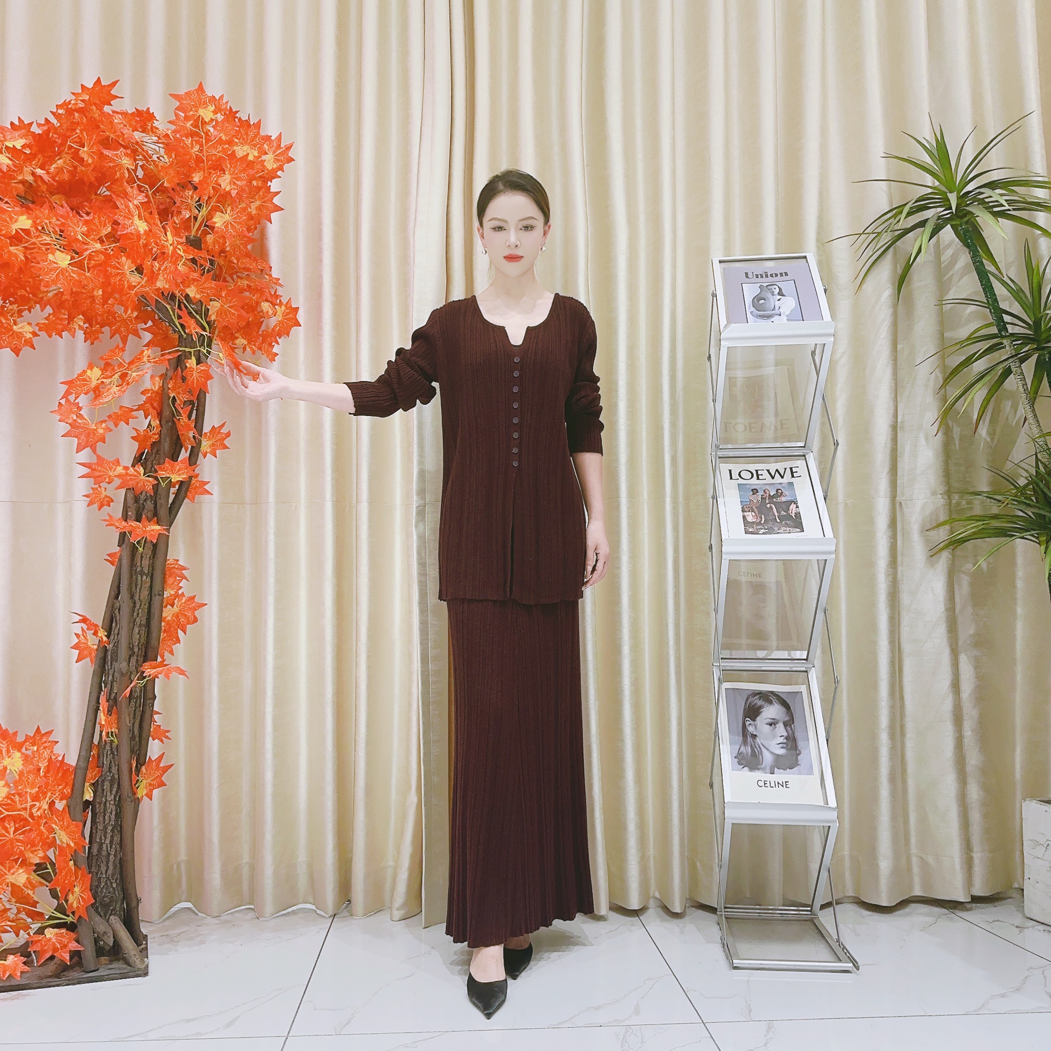 9981姹紫嫣红真门襟奢风ins时尚套装