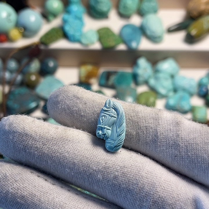 绿松石未镶嵌绿松石小马