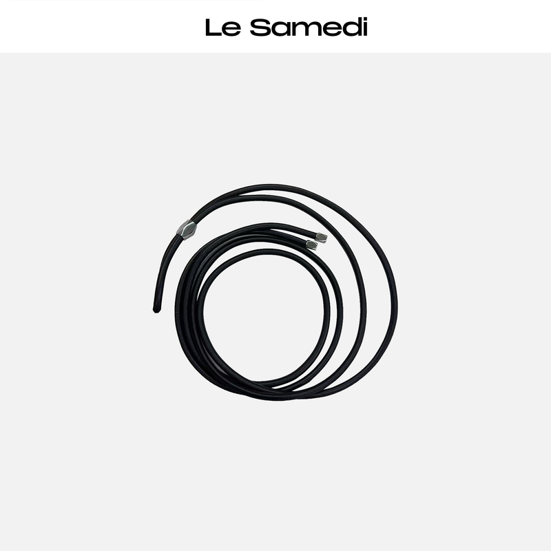 Le Samedi【皮绳挂件】时髦博主风  金属猪鼻扣 细皮绳装饰腰带