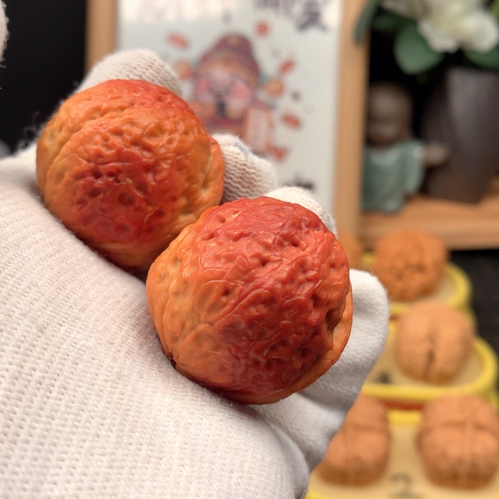 桃核把件七彩元宝38尺寸