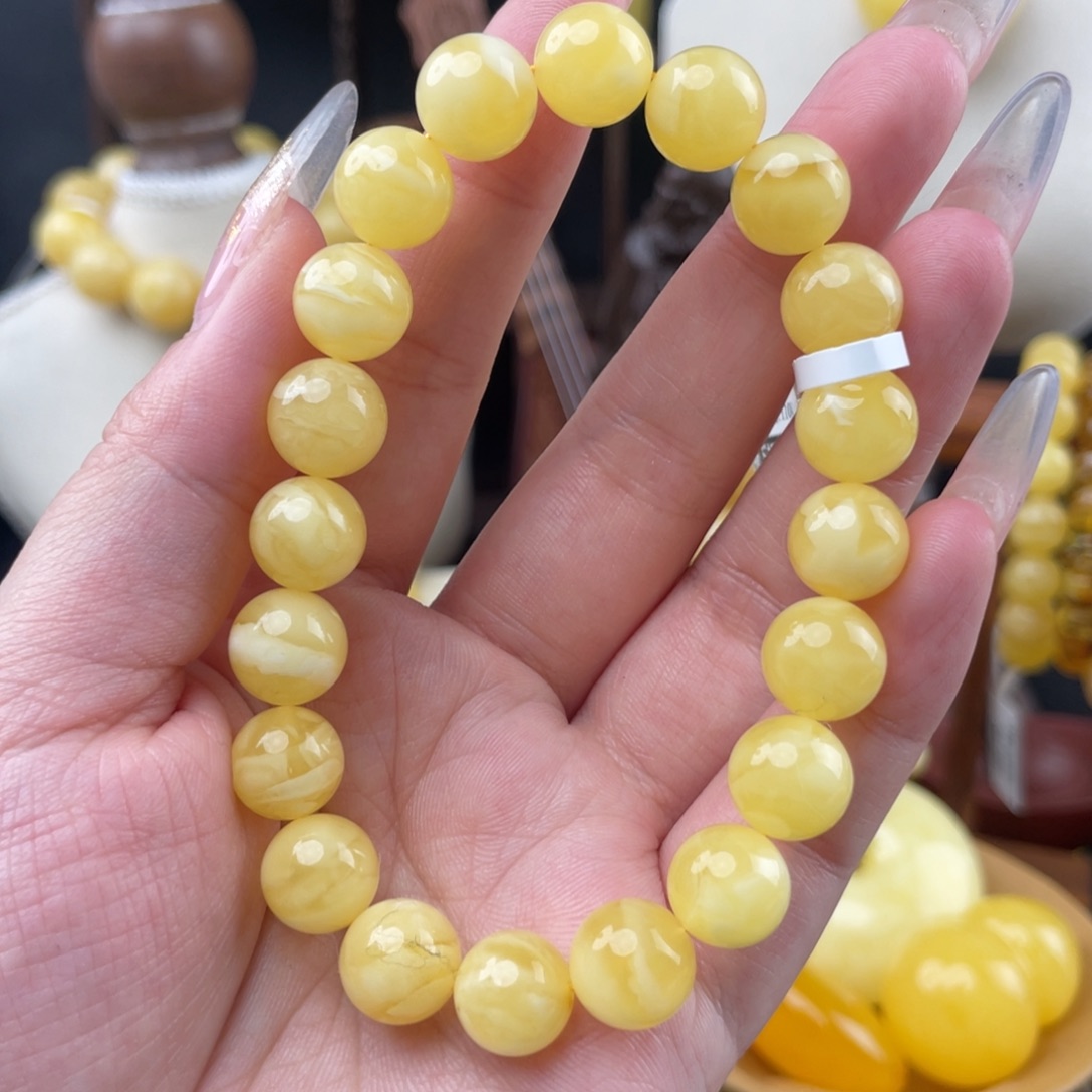 琥珀未镶嵌裸石满蜡妖花10➕