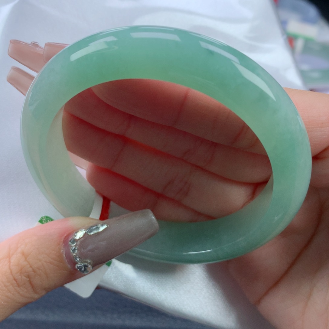 翡翠手镯未镶嵌57正圈