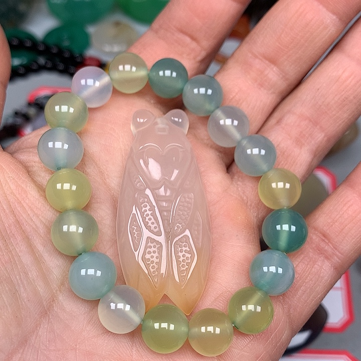 小***仙玛瑙/玉髓未镶嵌颈饰