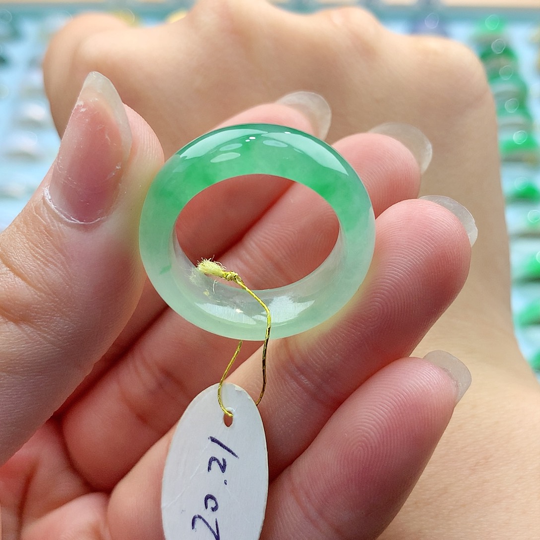 翡翠戒指未镶嵌善*20.21号