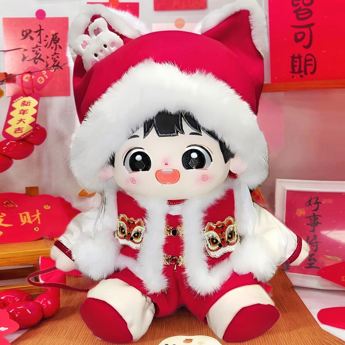 40cm坐体娃衣40cm棉花娃娃新年服装一番赏棉花娃娃娃衣可爱无属性