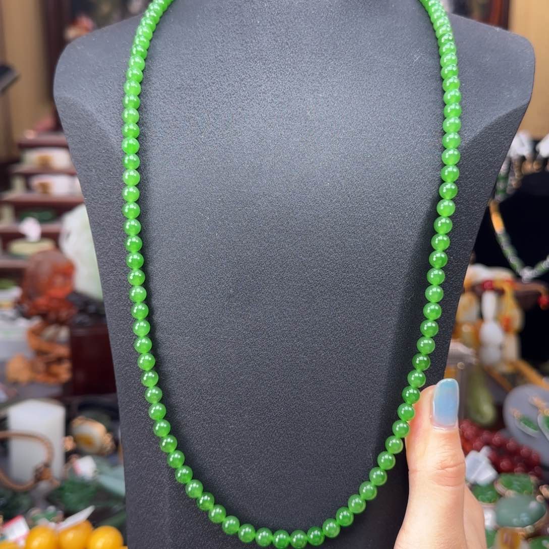 和田玉（碧玉）颈饰未镶嵌卡6项链108