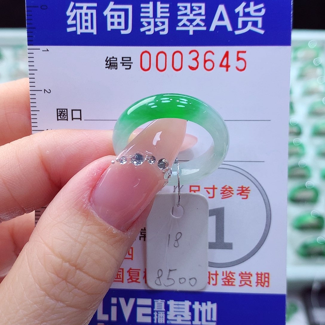 翡翠未镶嵌戒指18号