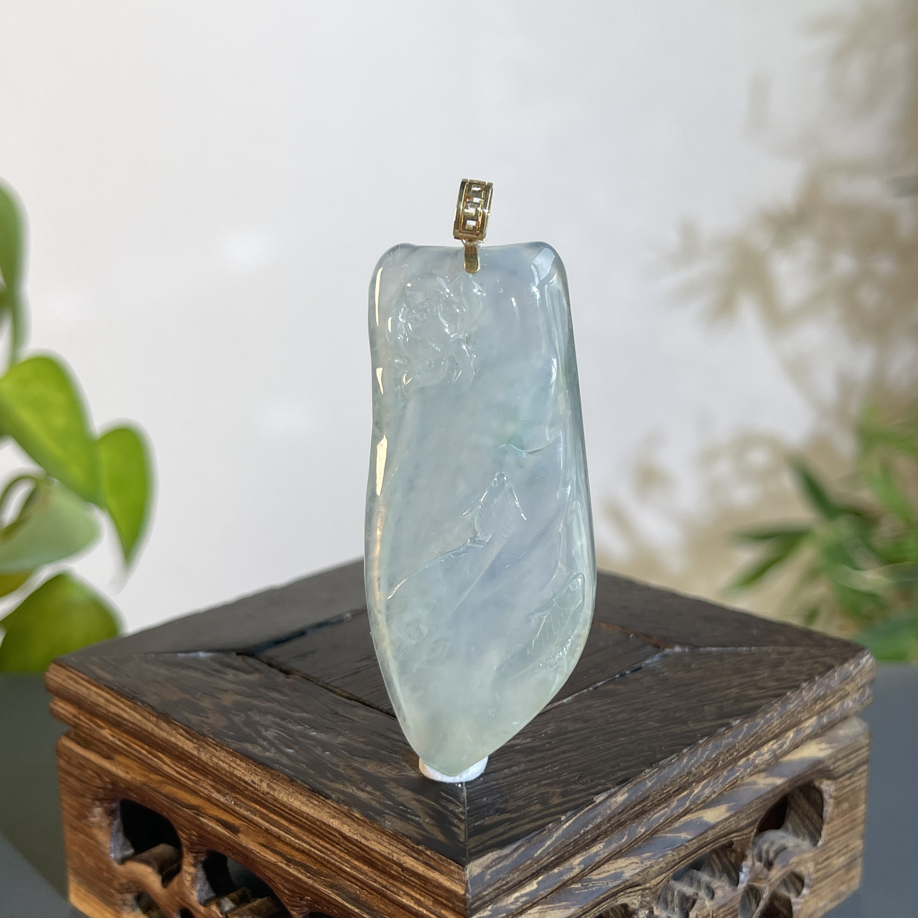 JXW17-189 天然缅甸A货翡翠 年年有余