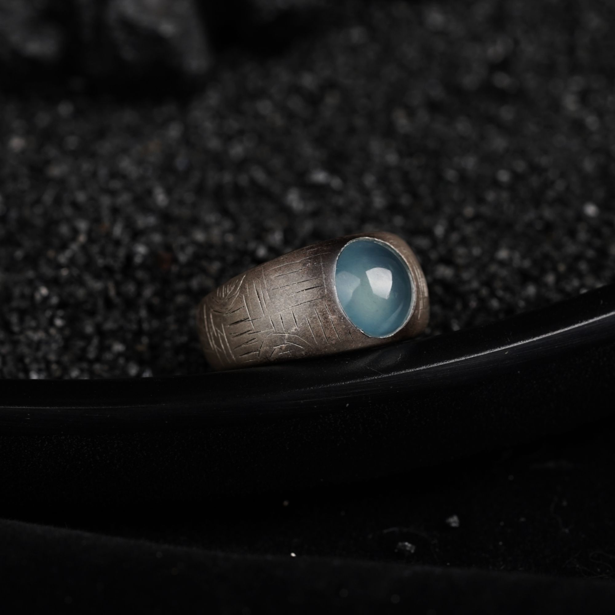 凝时 Time 高冰蓝危戒指原创定制设计款 老五翡翠