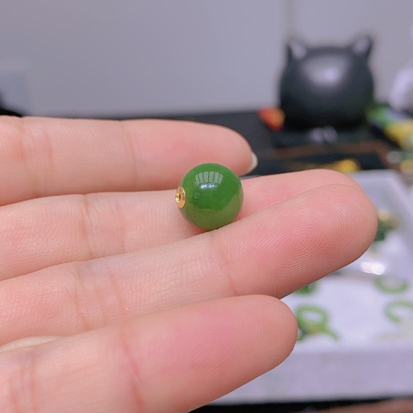 【闪购商品】和田玉（碧玉）颈饰18K金镶嵌臻*