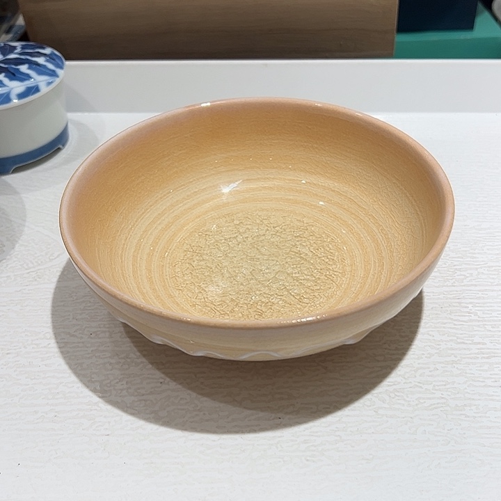 @***常瓷超美颜色结晶大钵一个内外都美