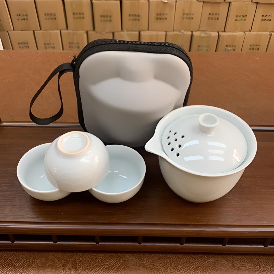 高白泥一壶三杯快客杯旅行套96