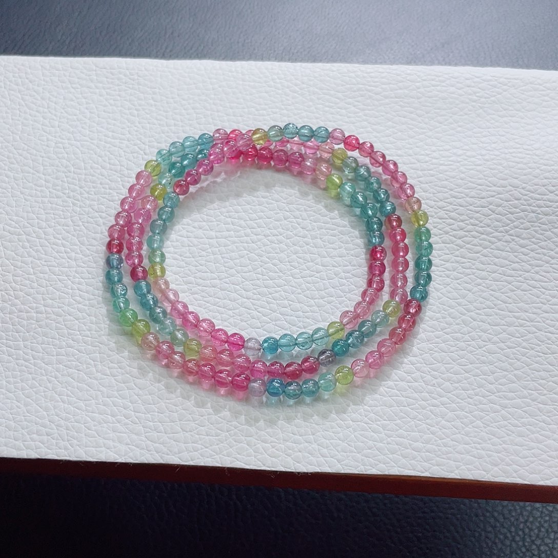 未镶嵌手链碧玺3.8mm左右