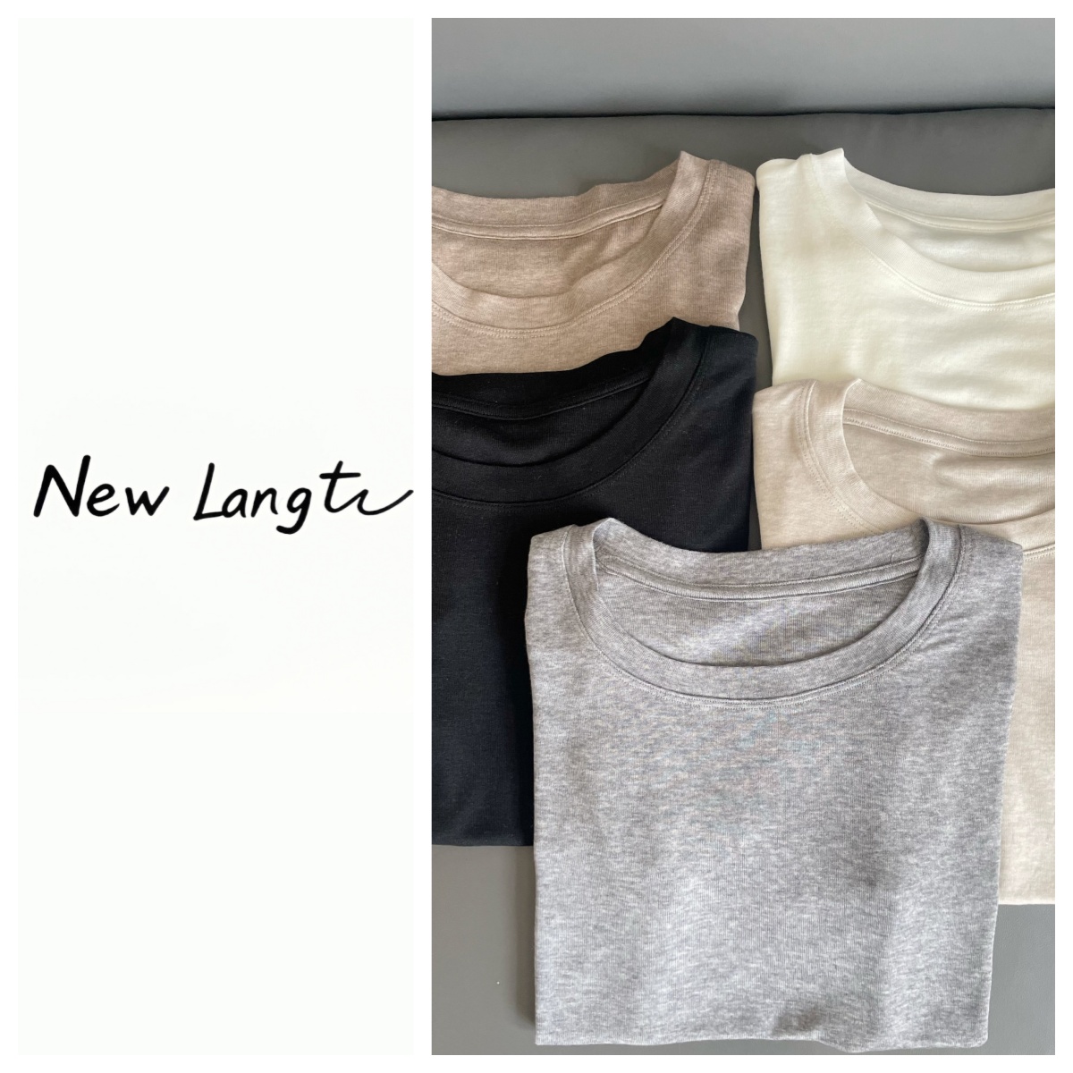 LANGTU-N【小飞袖T】纯色简约T恤律动莫兰迪圆领打底衫1617