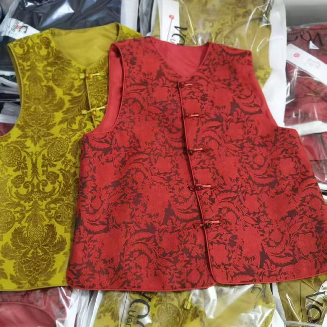 新中式国风时尚百搭提花马甲