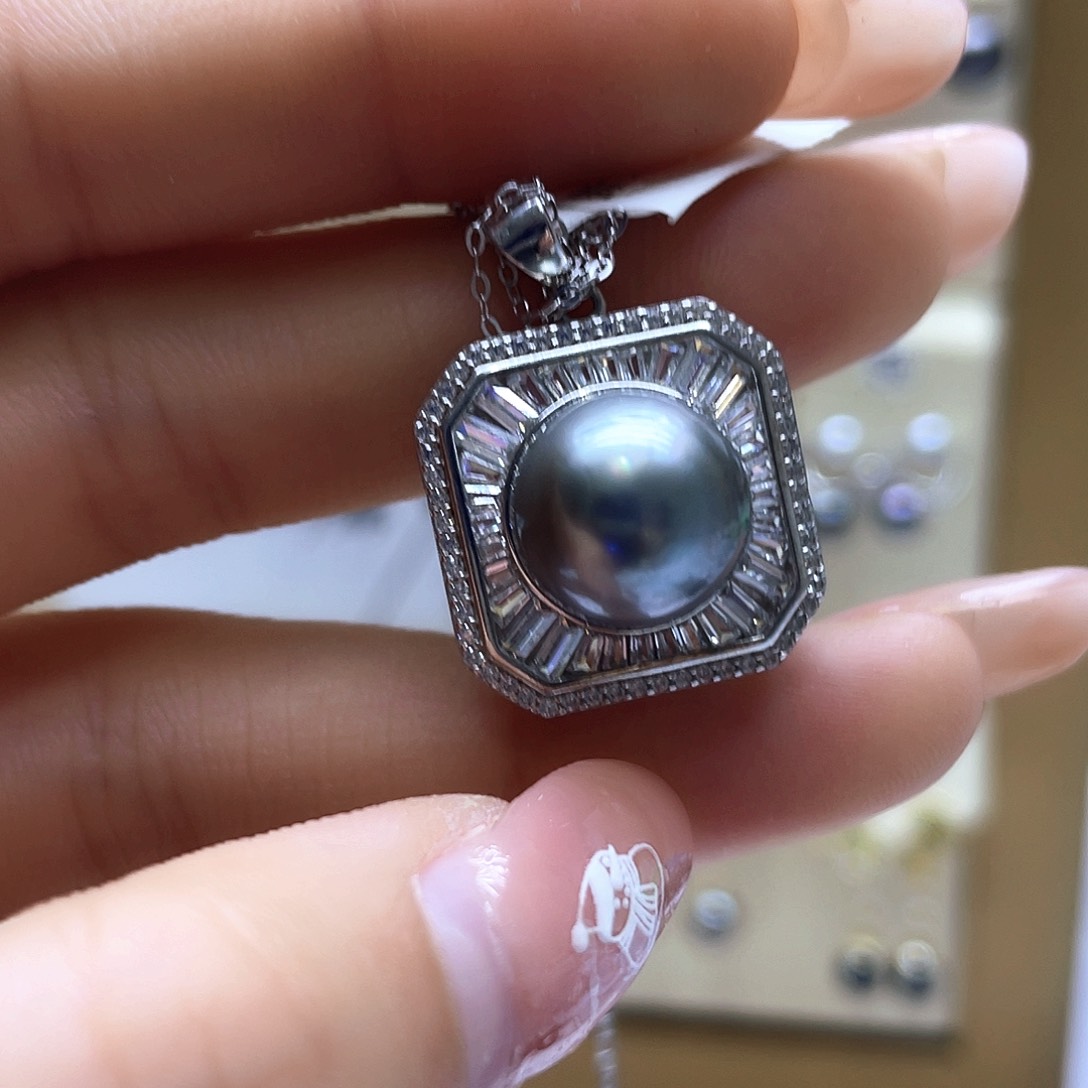 海水珍珠颈饰银S925镶嵌
