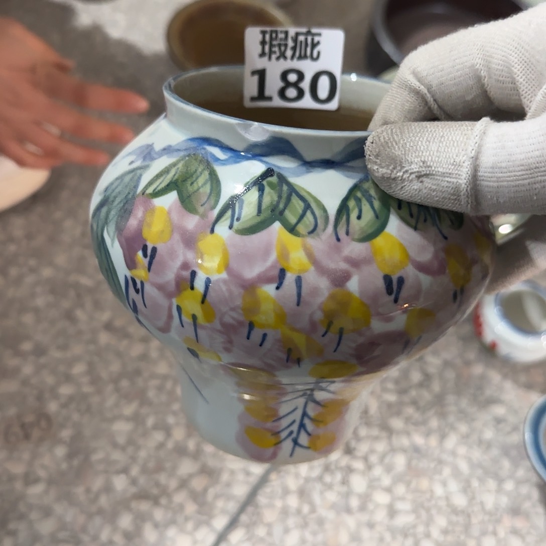 瓷片景德镇手工花盆不包损不打孔