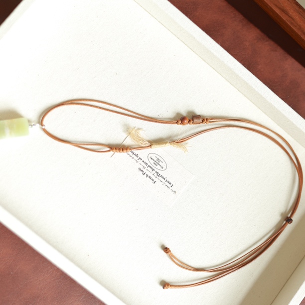 非金属皮质项链 【焦糖】纯手工编织万能链（不含吊坠）气质复古