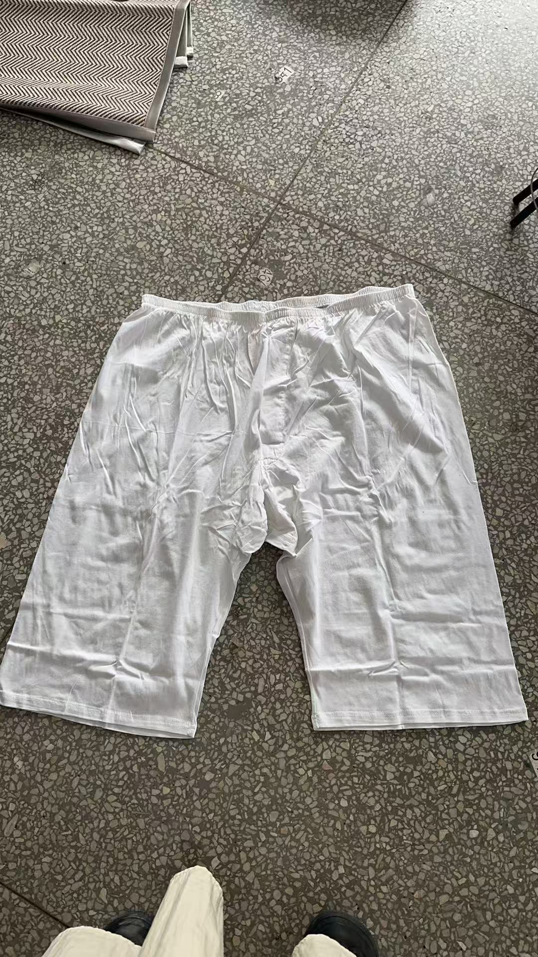 《兵哥外贸》白色精纺棉加大码2XL短裤 发2条
