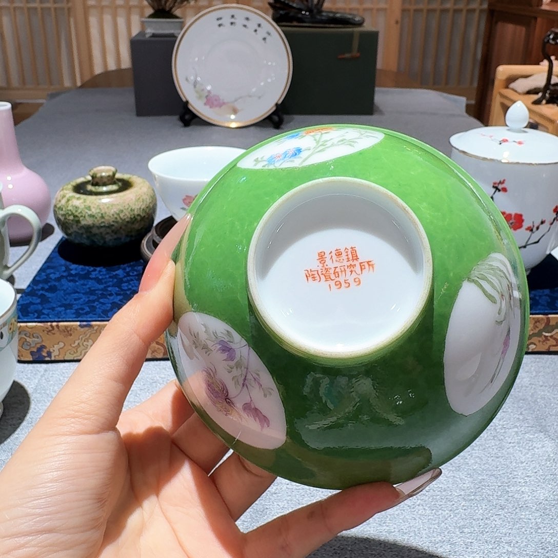 摆件江景德镇陶瓷碗一件