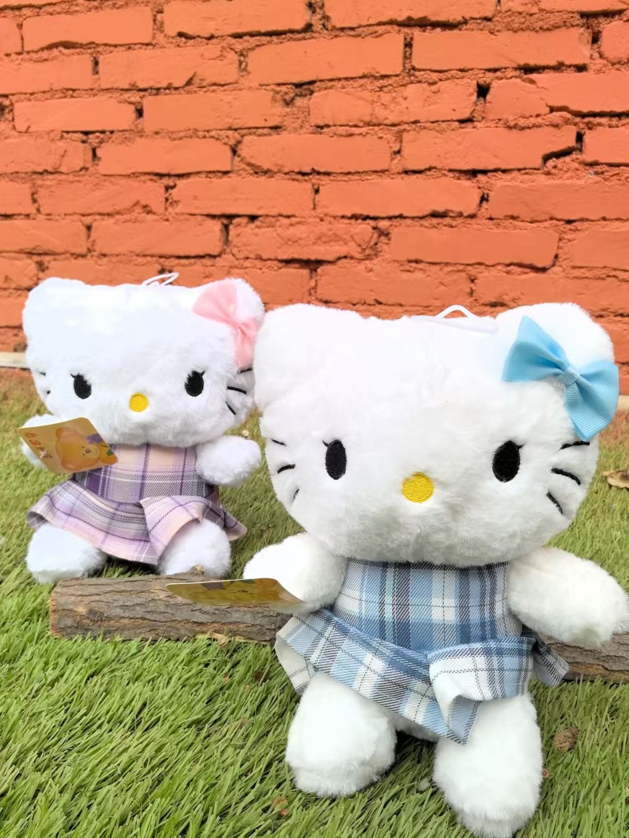【新店特惠】方格kt猫毛绒公仔婚礼抛洒抓机娃娃玩偶送女友七夕好礼