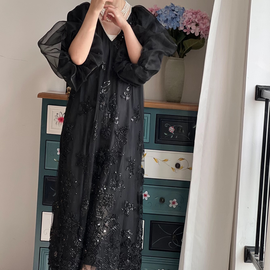 （佳期）法式夏季连衣裙洋气长袖白色气质公主复古春夏重工仙气