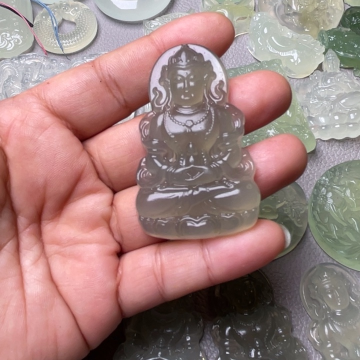 岫玉吊坠(赠链)未镶嵌电**解