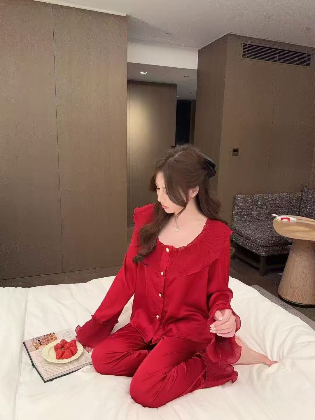 编号（401-430）直播链接。气质时尚长袖家居服套装女套装印花睡衣