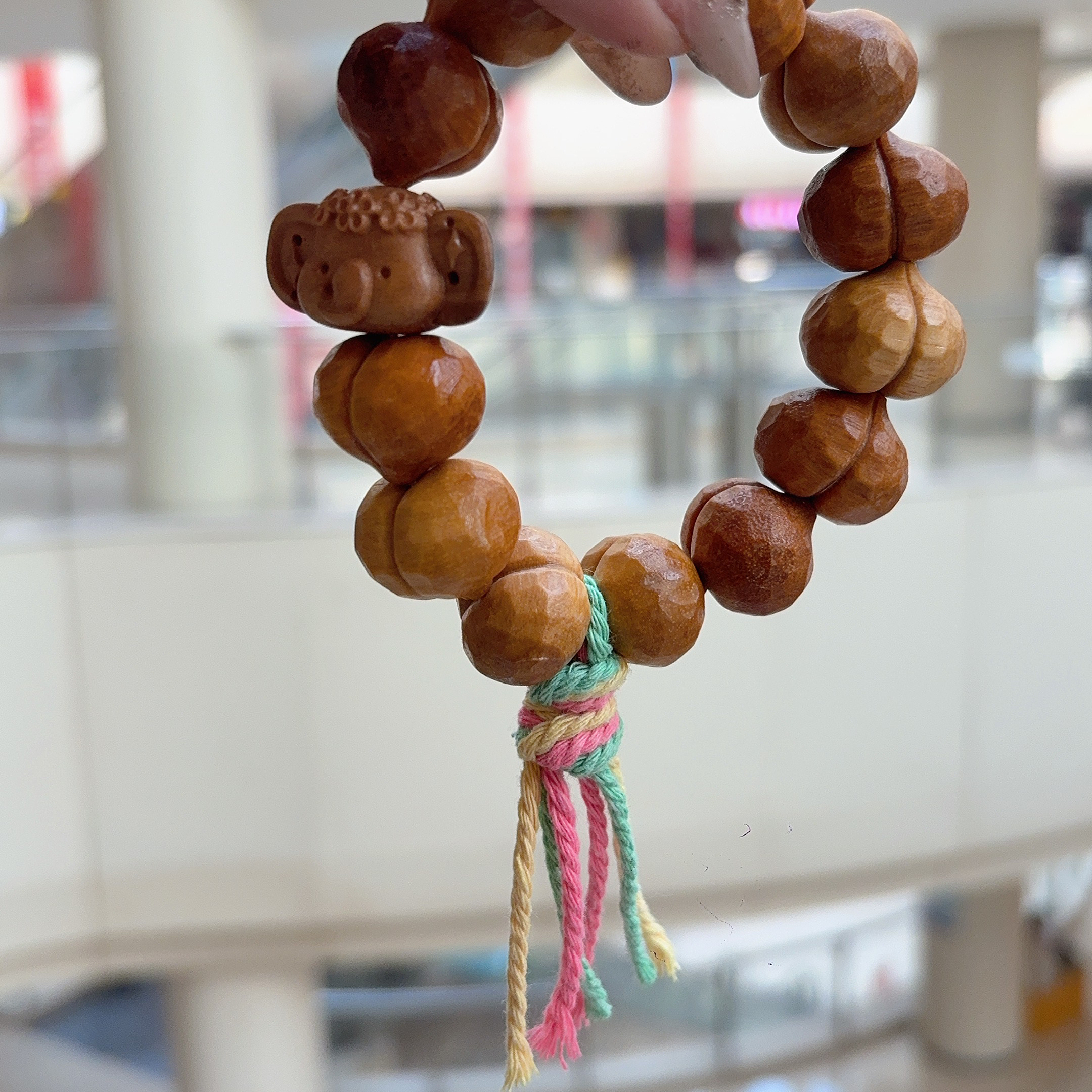 芭比檀钻石面单圈手链搭配公主象手串手持手链百搭文玩首饰