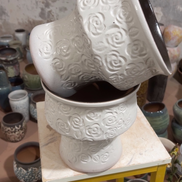 紫砂花盆口径20高度21两只正品