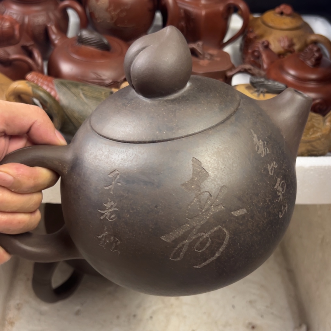 茶壶紫砂宜兴原矿紫砂壶1800毫升容量