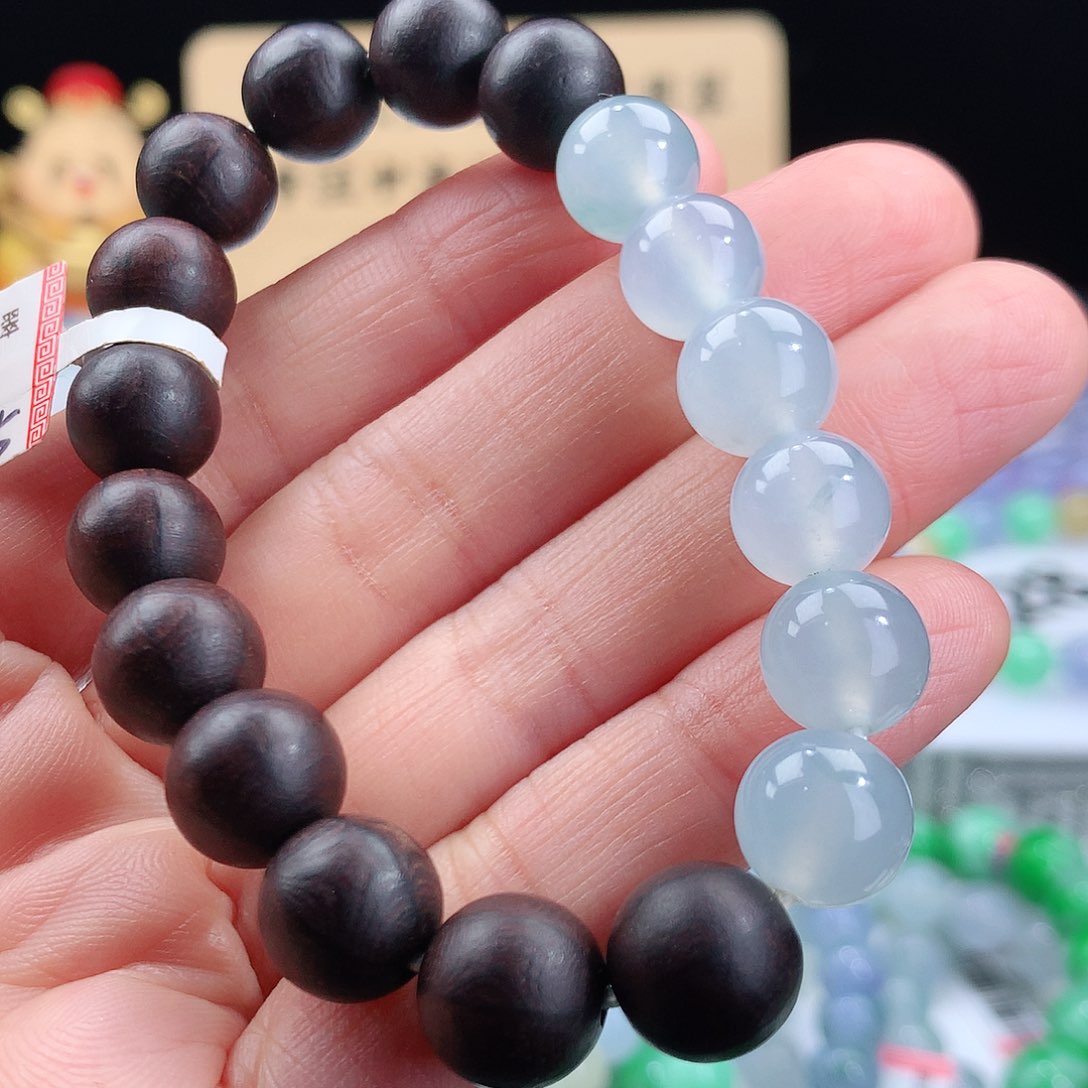 翡翠手链未镶嵌卡10mm